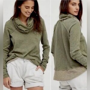 Free People -FP Beach Cocoon Oversized Cowl Boho Pullover Women’s Size M/L (NWT)